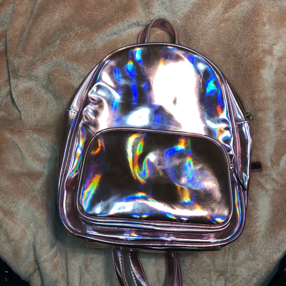 Pink holo backpack